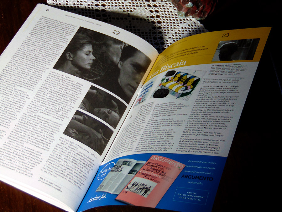 Argumento 159 (Bergman issue): essay, Observatório (Interview)