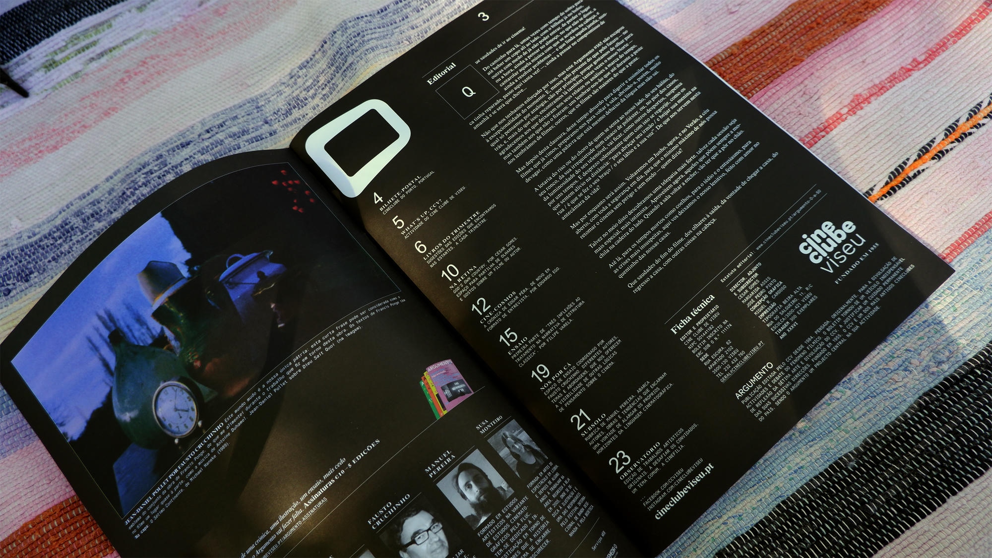 Argumento 165: contributors, contents, editorial, imprint
