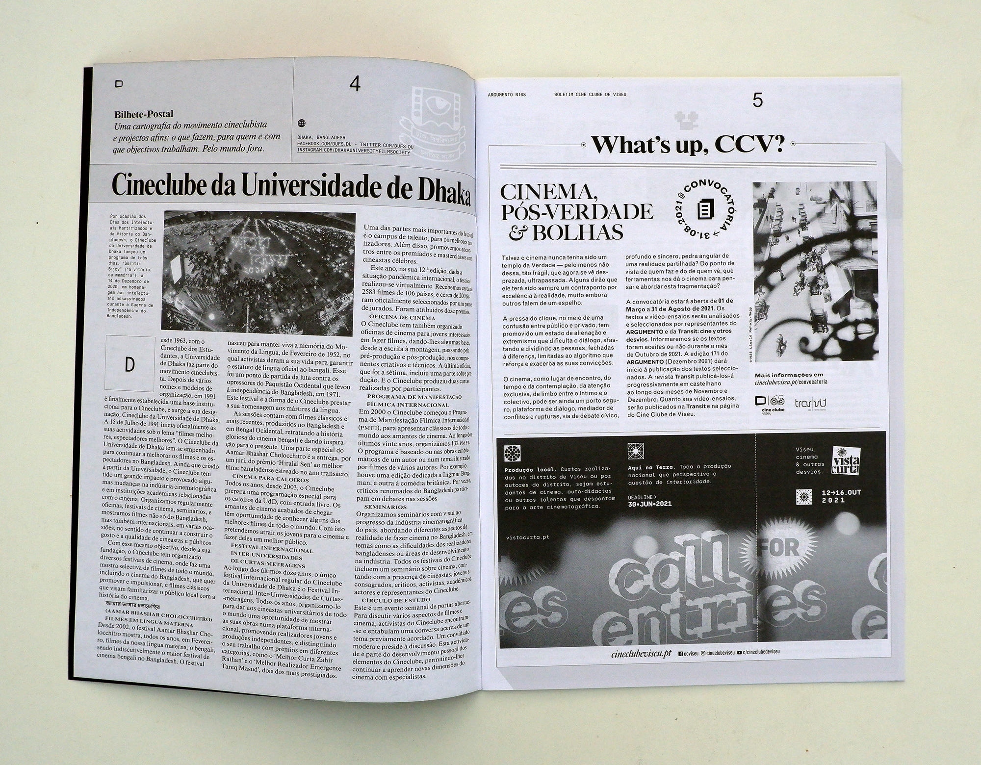 Argumento 168: Bilhete-Postal (Postcard), What's Up, CCV?