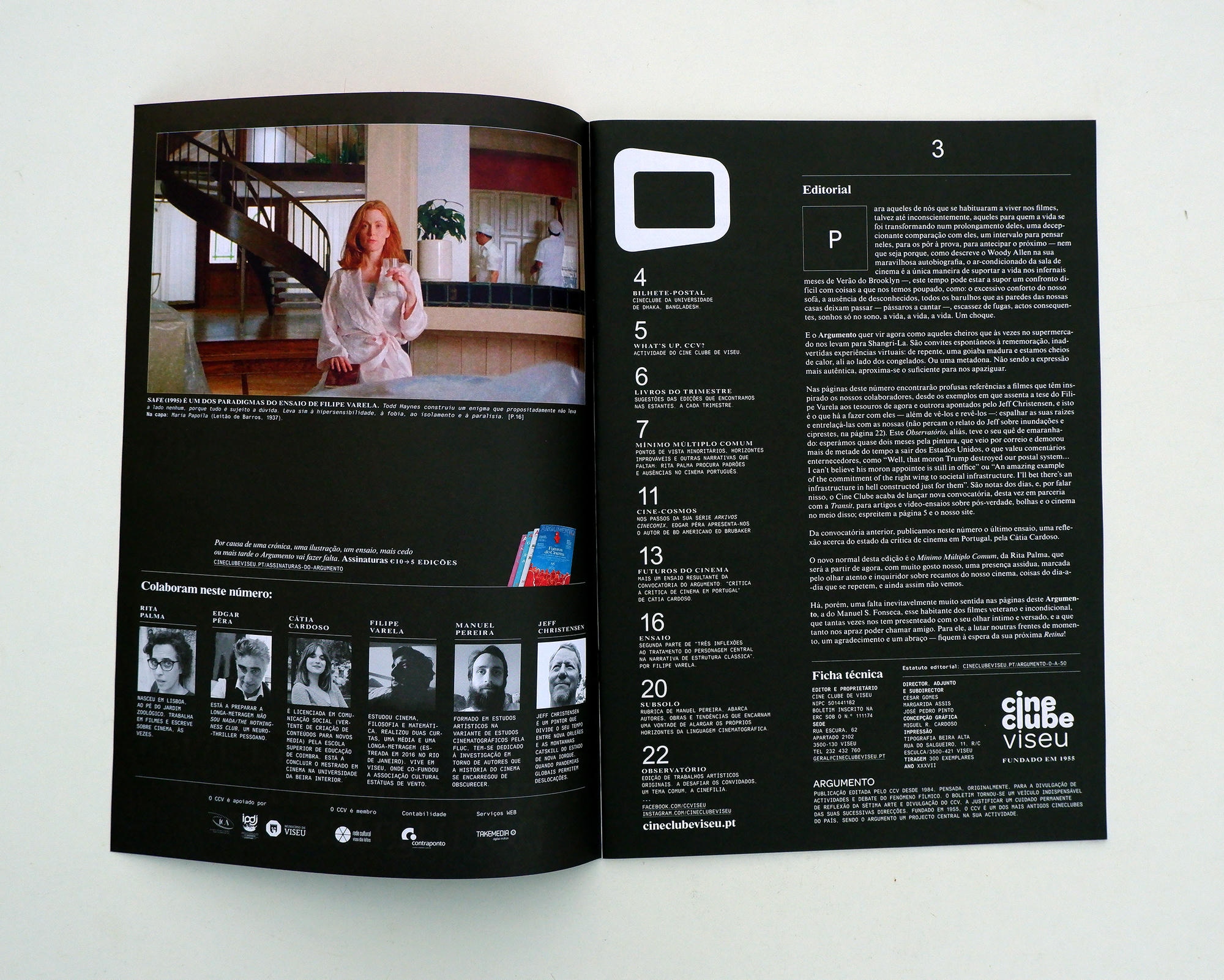 Argumento 168: contributors, contents, editorial, imprint